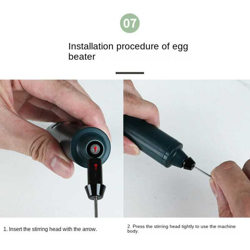 Batidor de huevos eléctrico de mano recargable por USB, 1 piezas, 3 velocidades, Espumador de leche, mezclador de bebidas de café, Espumador de varita