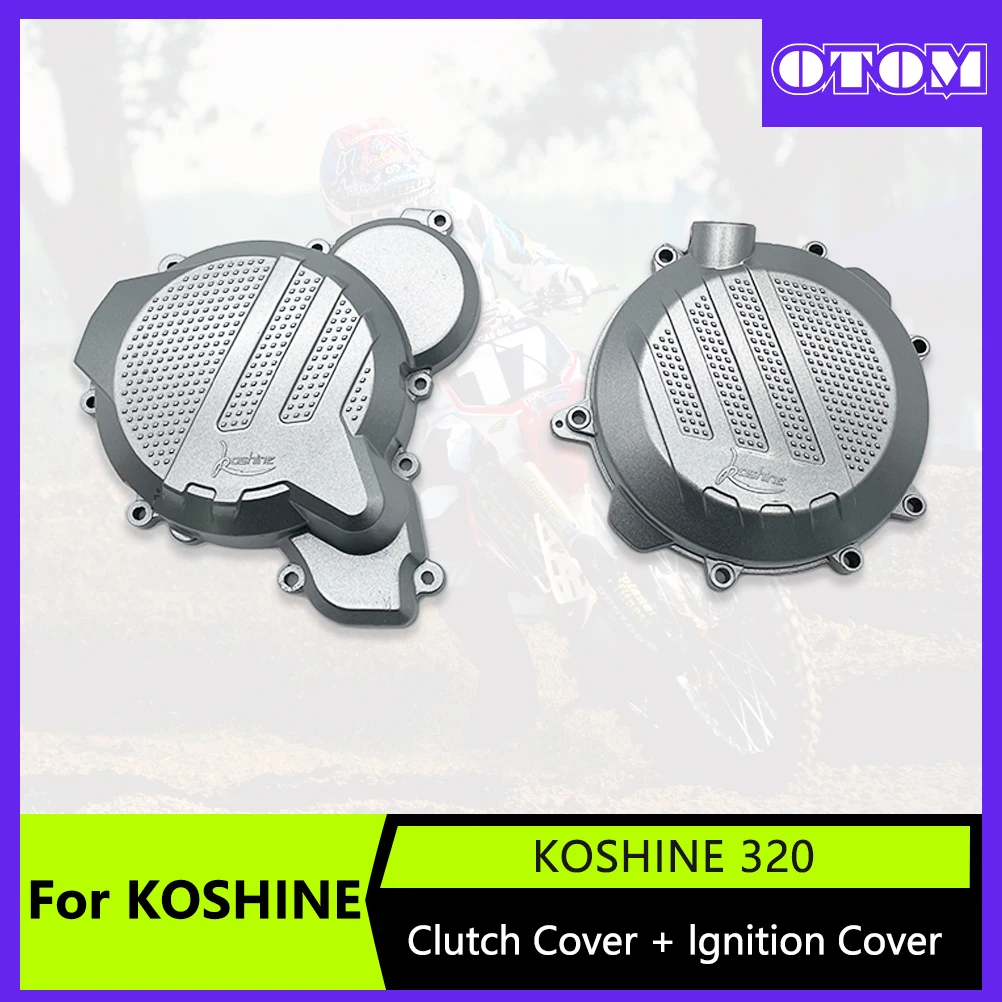 

OTOM Motorcycle Clutch Cover Magneto Ignition Cover Stator Guard Protector for KOSHINE 2 Stroke 250 300 320 Dirt Bike Parts