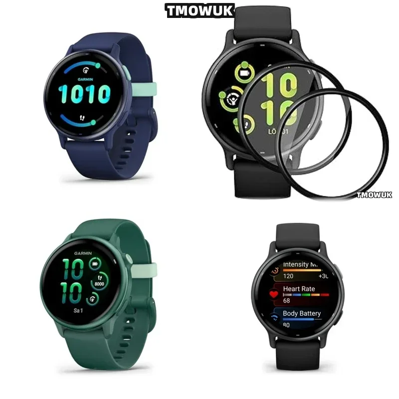 For Garmin Active 6 Active6 HD Soft TPU Film Screen Protector, Military Grade Anti-Scratch & Shock Absorption Design