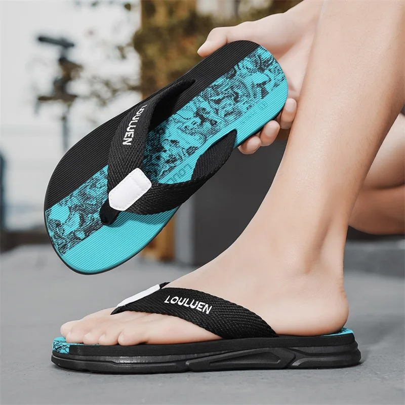 

Flip-Flops, Summer Beach Flip-Flops, Personalized Flip-Flops for Men, Non-Slip, Wear-Resistant, Casual Sandals for Outdoor Use