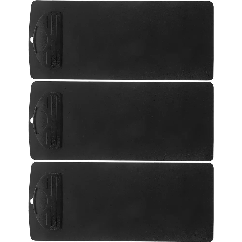 

3Pcs Portable Black Clipboard Writing Support Board for Office School Menu Bills Document Clips Black Clipboard