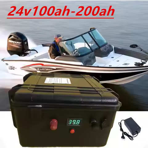 LiFePO4 Battery 24V 100AH 120AH 150AH 200AH lithium battery Lithium iron phosphate battery with＋10A Charger