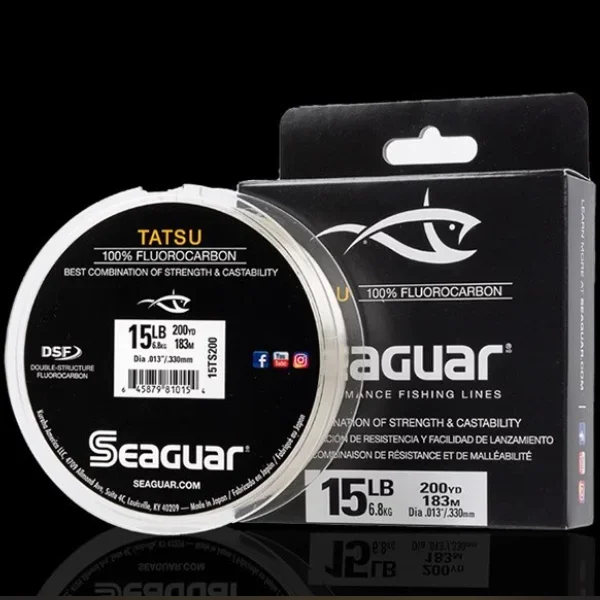 

Японская импортная прочная и мягкая флюорокарбоновая леска SEAGUAR TATSU 183M 6-15LB из углеродного волокна для ловли баса