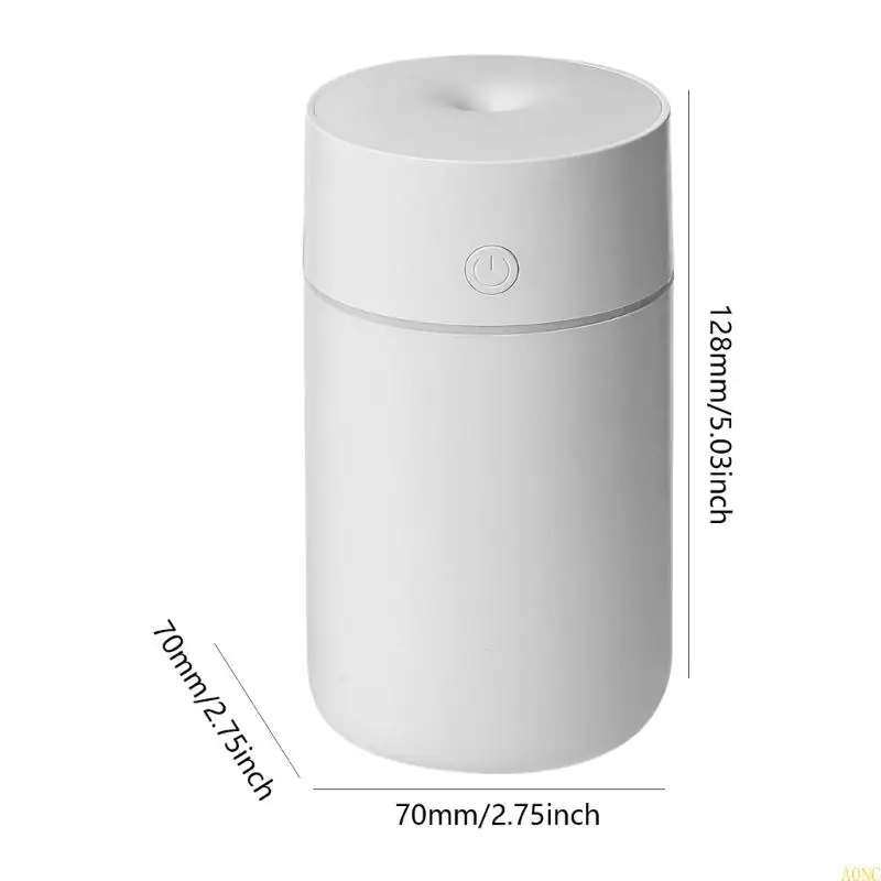 A0NC Small portátil umidificador USB Charging Air Purmail para viagem quarto carro