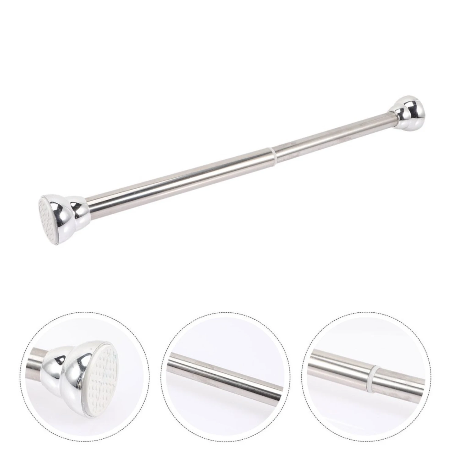 

Adjustable Tension Shower Curtain Rod - Expandable Rod for Curtains