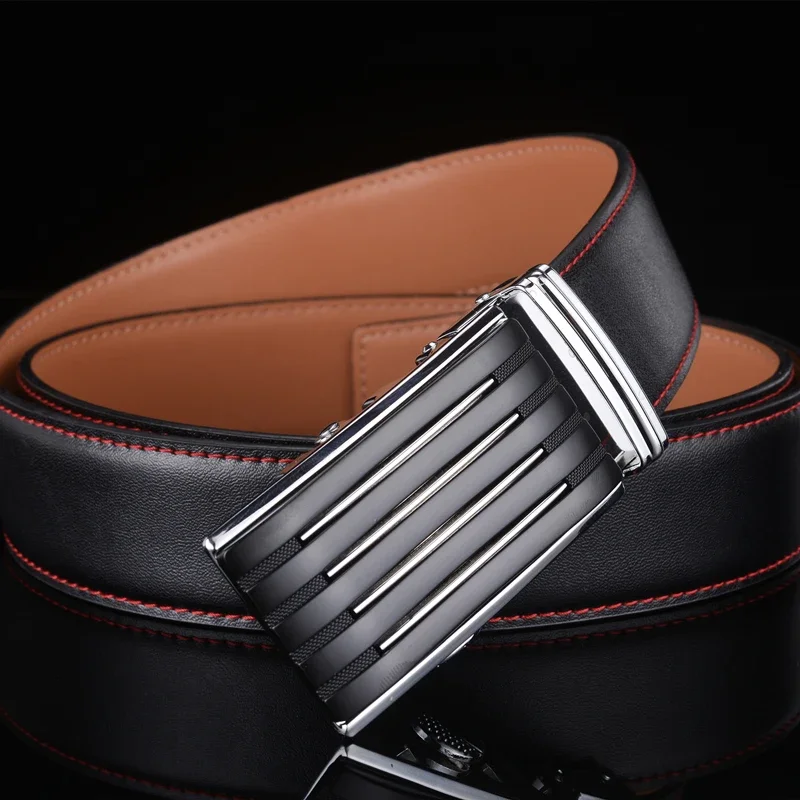 Plyesxale Mens Belts Luxury Brand Designe Leather Strap Automatic Buckle Waist Belt Jeans cinto ceinture homme luxe marque G4