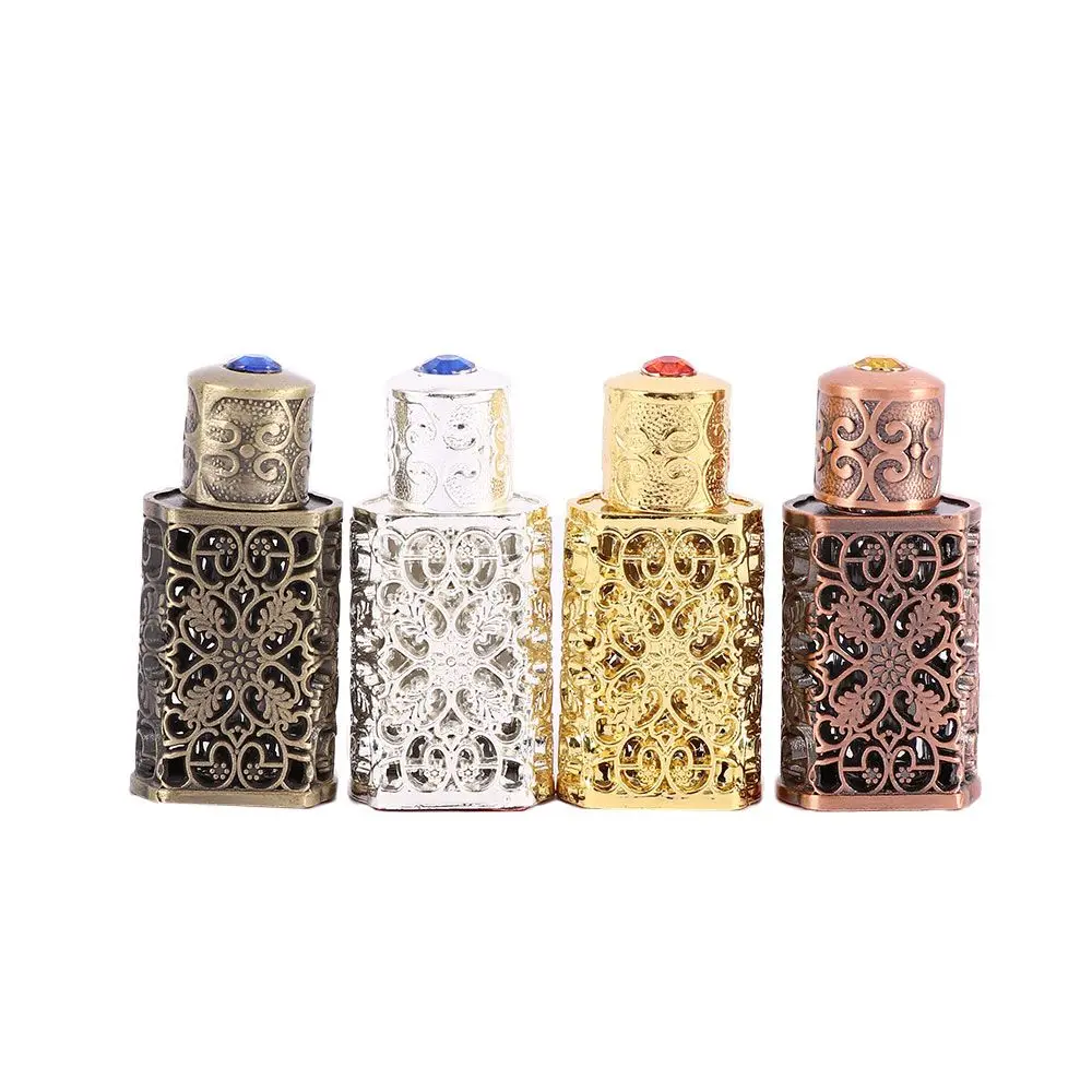 Travel Refillable Bottle Antiqued Metal Wedding Decoration Gift Essential Oils Bottle Perfume Bottle Cosmetic Container