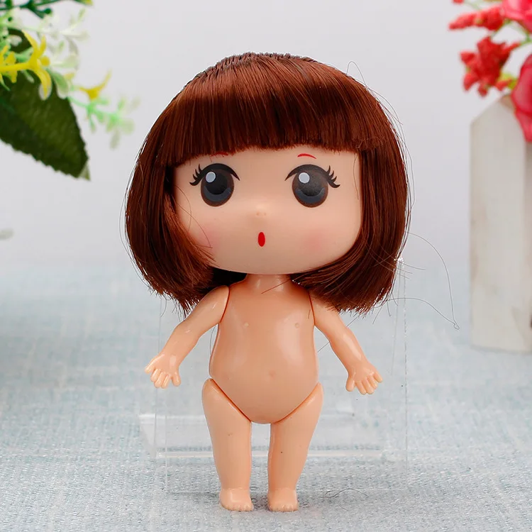 Mini poupée princesse fille mignonne 8cm, couleur chair, articulations mobiles, maison de jeu pour enfants, jouet habillé, décoration de gâteau d'anniversaire, 1/12