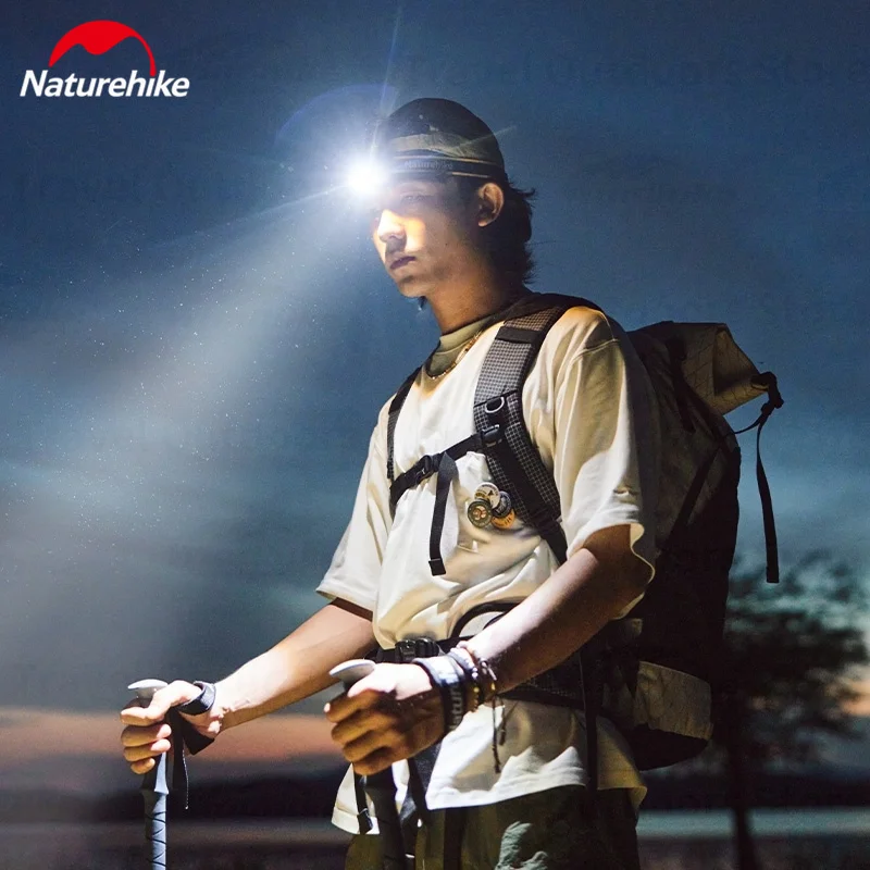 Naturehike Headlamp USB Rechargeable Red Ultralight Outdoor Waterproof IP65 Portable Fishing LED Headlight Motion Sensor Light