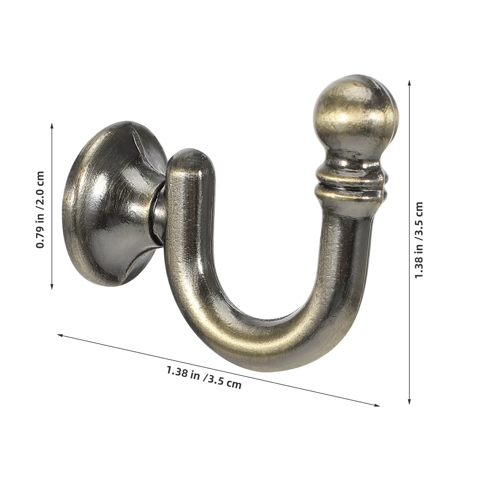 1Pair Premium Alloy Curtain Tieback Hook Wall Mounted for Drapes Curtains Hold Backs Elegant Simple Design Smooth Finish
