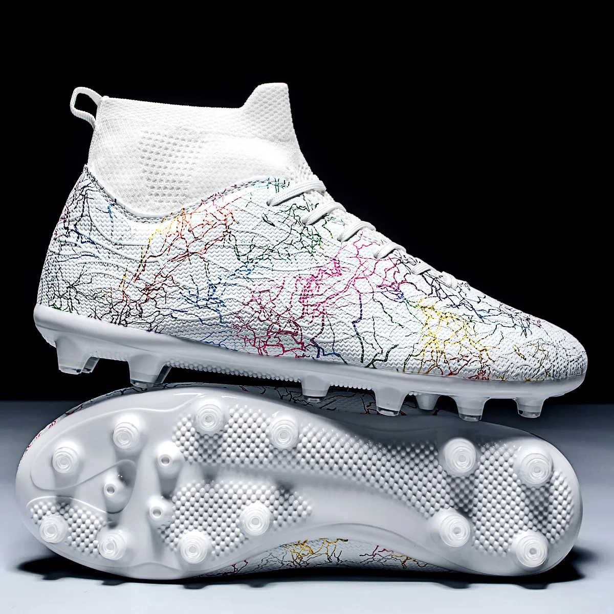 

Профессиональные высокие футбольные туфли AG/FG с длинным гвоздем искусственная трава уличная спортивная тренировочная обувь мужская и женская обувь с гвоздиками