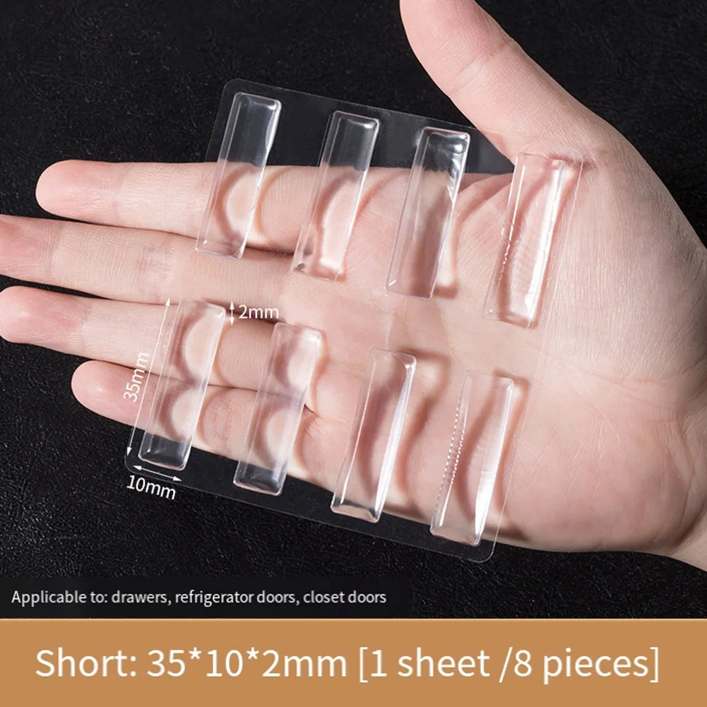 4/8/10pcs No Punching Silicone AntiCollision Door Stickers Transparent Wall Protection Pad Home Furnishing Protect Tools