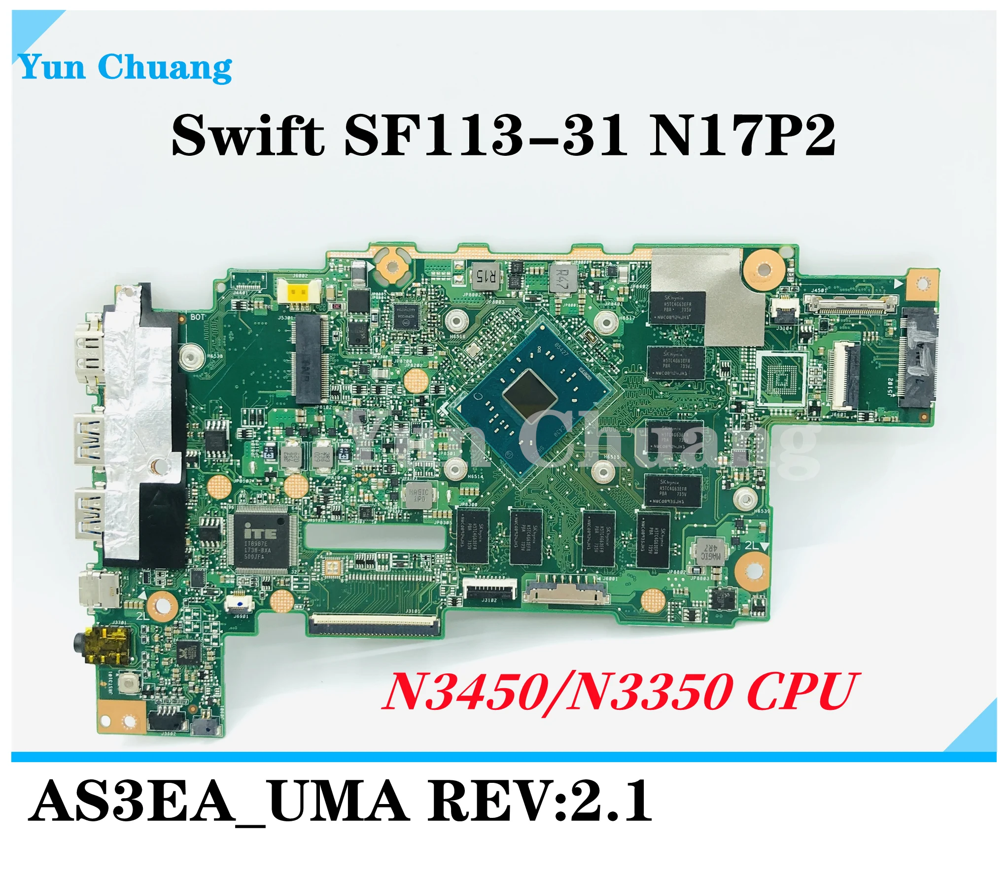 Imagem -01 - Placa Mãe para Celeron N4200 4gb de Ram para Acer Swift Visual N17p2 As3e placa mae para celeron n4200 4gb de ram para acer swift visual n17p2 as3e 01