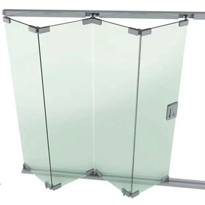

New stylish simple high-quality glass frameless folding door