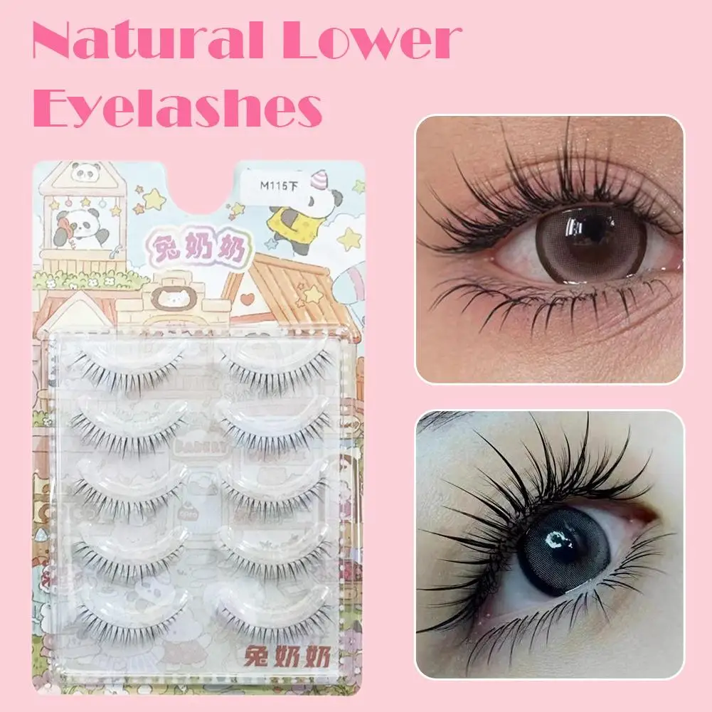 Glue-free Lower Eyelashes No Glue Needed Segmented DIY Makeup Under Extension Lash Stems Lower Reusable Individual Eyelash P4R0