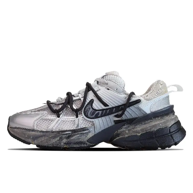 【Customize】Nike V2K Run Running Shoes Women's Low-top Gray Sneakers shoes FD0736-100