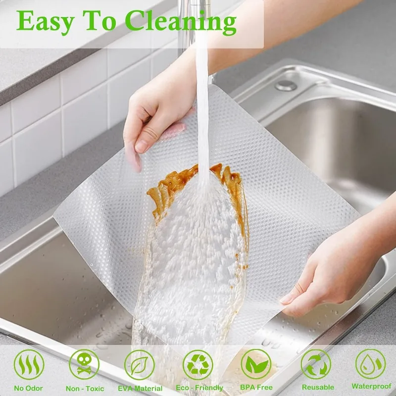 EVA Cabinet Liners Reusable Drawer Moth Mildew Proof Non-slip Mat Cupboard Shelf Table Waterproof Protecter Moisture-proof Cover