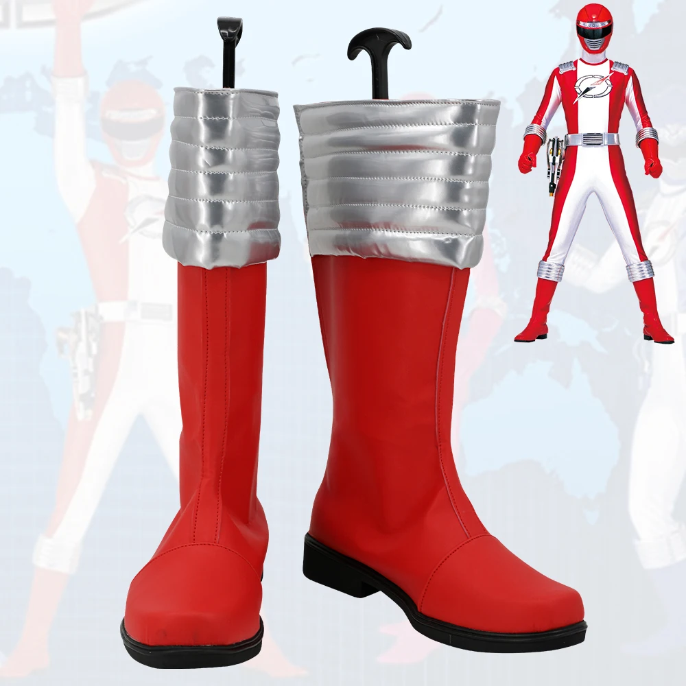 

Bouken Red Shoes Gougou Sentai Boukenger Cosplay Boots