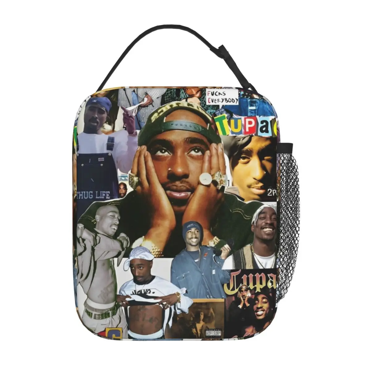 Rapper Tupac 2pac Hip Hop Insulated Lunch Bag Thermal Bag  Meal Container Large Tote Lunch Box Food Handbags Office Picnic