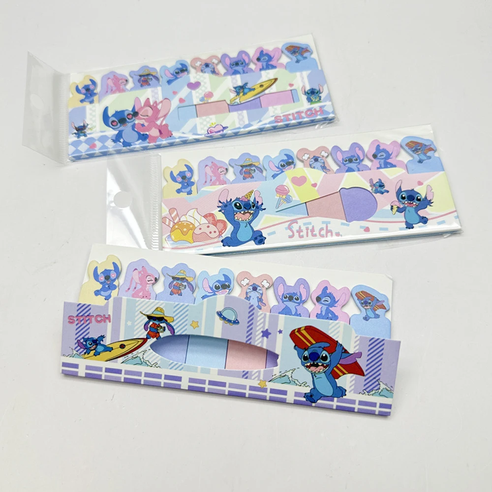 Disney Stitch Memo Pad Sticky Notes Bookmark Kawaii Stationery Scrapbooking label Post Office School Supplies Notepad Planner