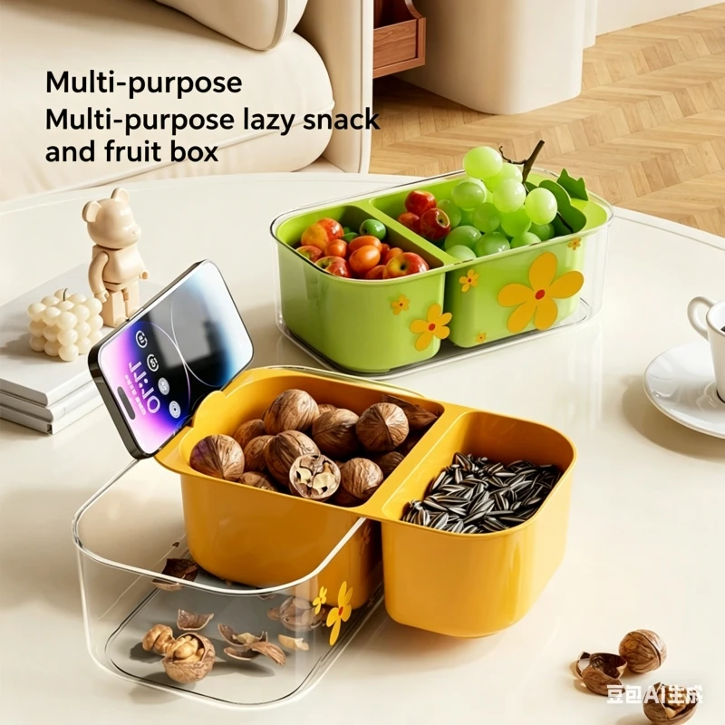 New Multi layer Internet Celebrity High Beauty Bedroom Melon Shell Lazy Fruit Plate Snack Desktop Storage Box for TV Drama Fans