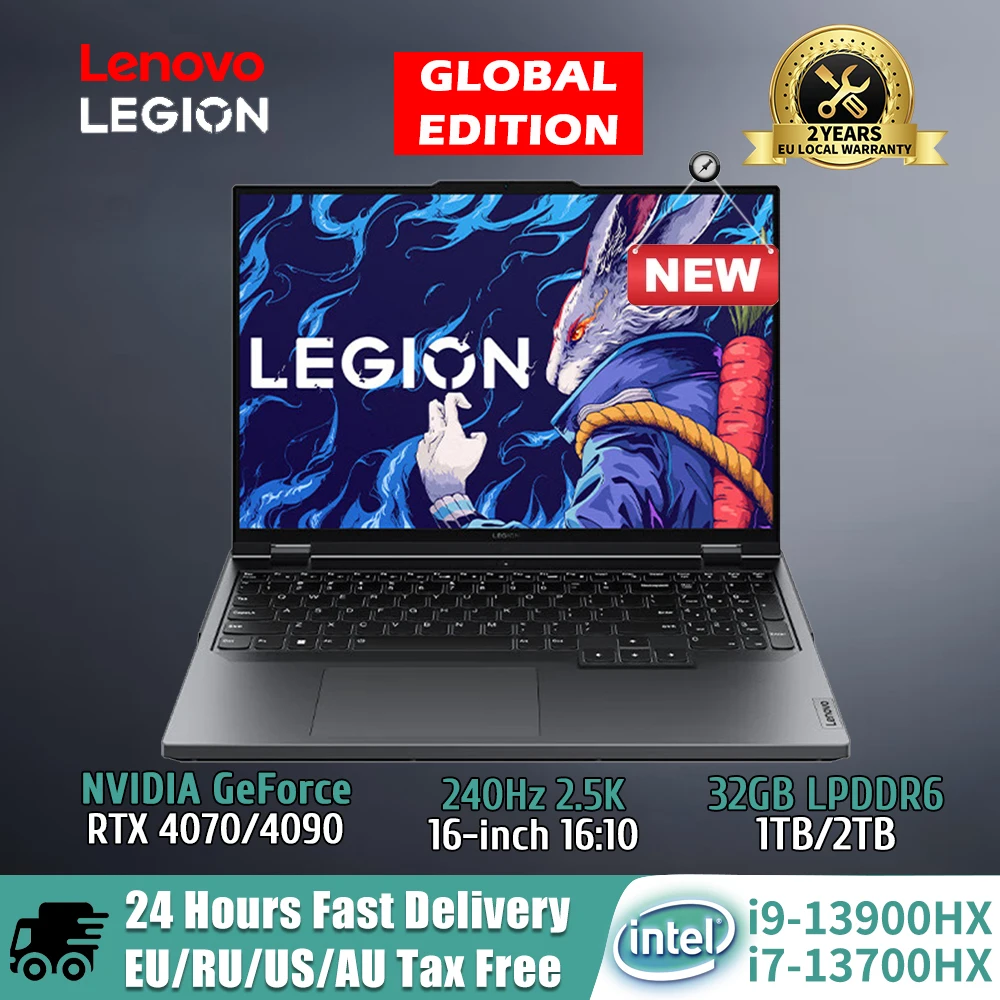 Lenovoy9000p 2023ゲーミングノートパソコン13番目i9-13900HX/i7-13700HX /16g/1t ssd/nvidia rtx 4090/4080/ 2.5k 240hz 16インチゲームノートパソコン