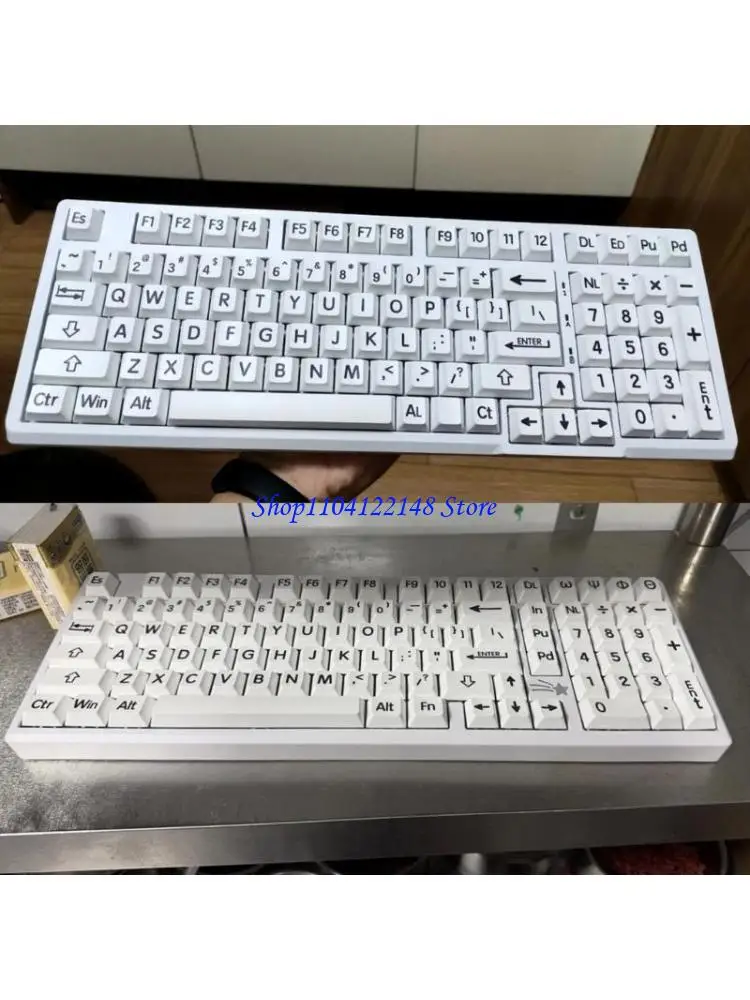 

P9FA 125pcs Клюки Клавицы Оригинальная высота черно -белая большая большой шрифт