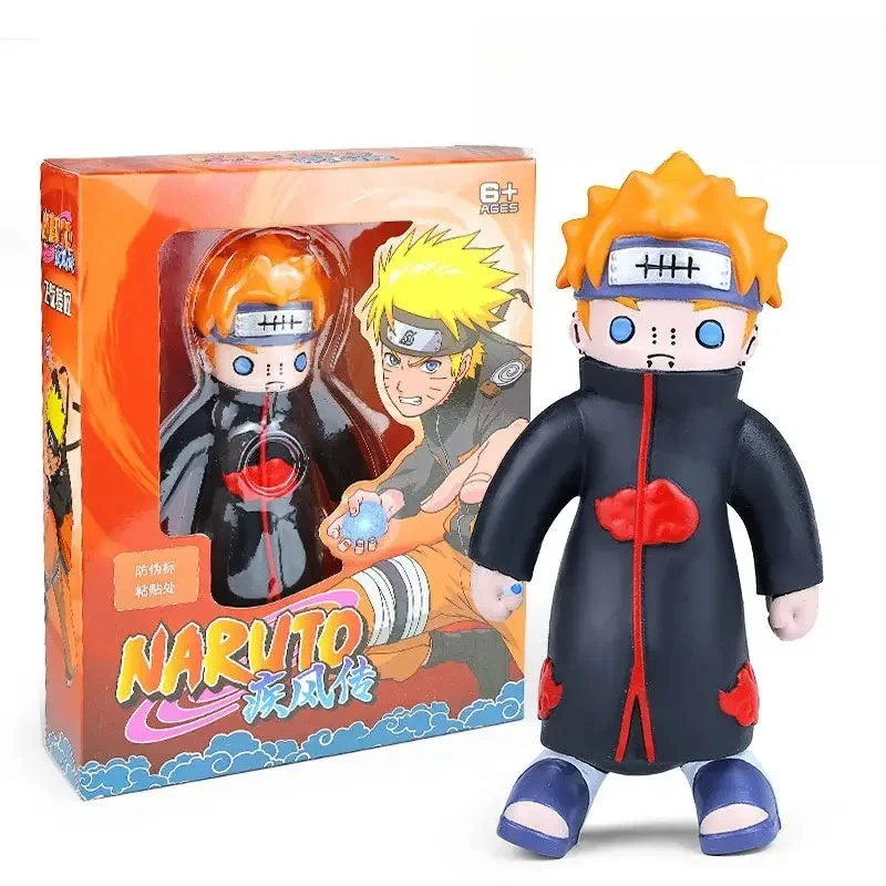 Oficjalna figurka Naruto 15 cm, rozciągliwa, do ciągnięcia i zabawy, z miękkiej gumy, elastyczna zabawka antystresowa, kreatywny model anime, prezent dla chłopca, dla dzieci.