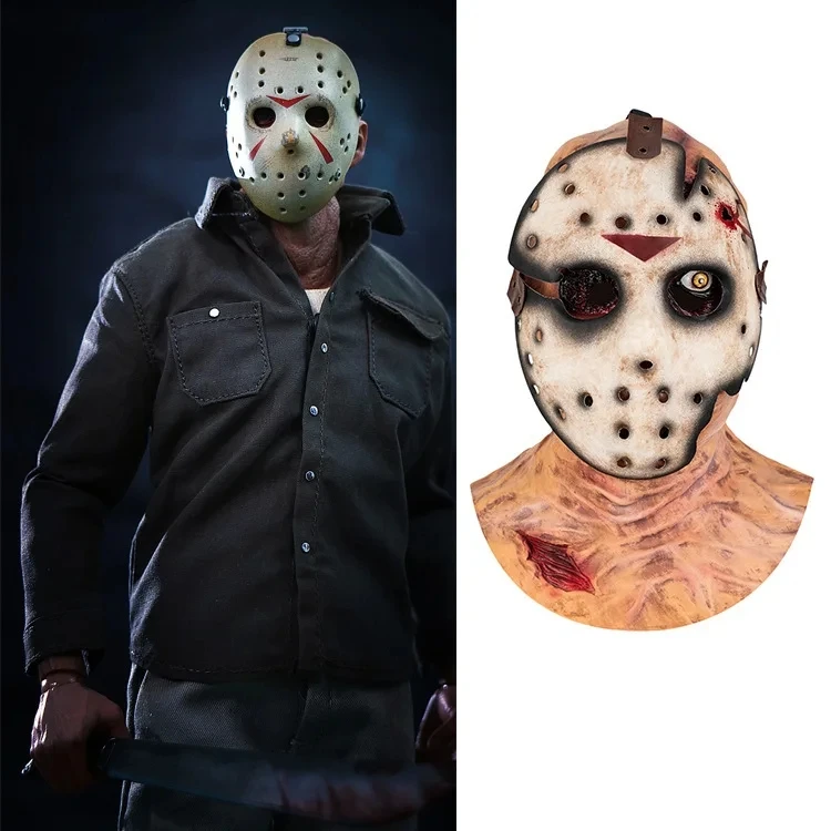 คอสเพลย์น่ากลัวภาพยนตร์วันศุกร์ที่ 13th Jason Killer มาสคาร่าฮาโลวีนเครื่องแต่งกาย Props สยองขวัญ Carnival Dress Up Party Masquerade