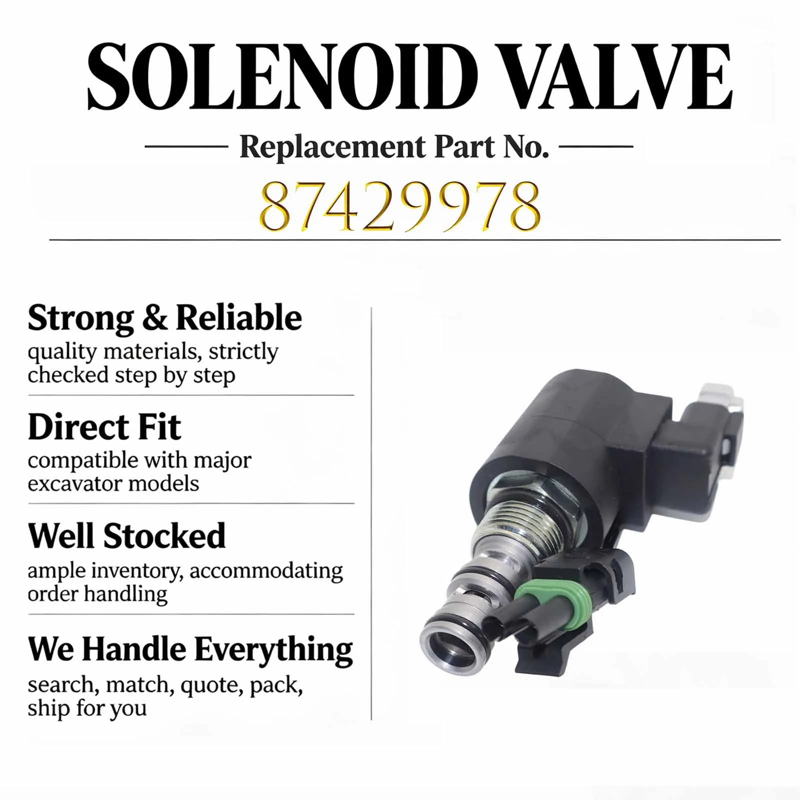 New 6194488M1 12V Solenoid For 580N 580M 590SM 580SM 590SN 580SN 570MXT 586G 588G 586H 588H