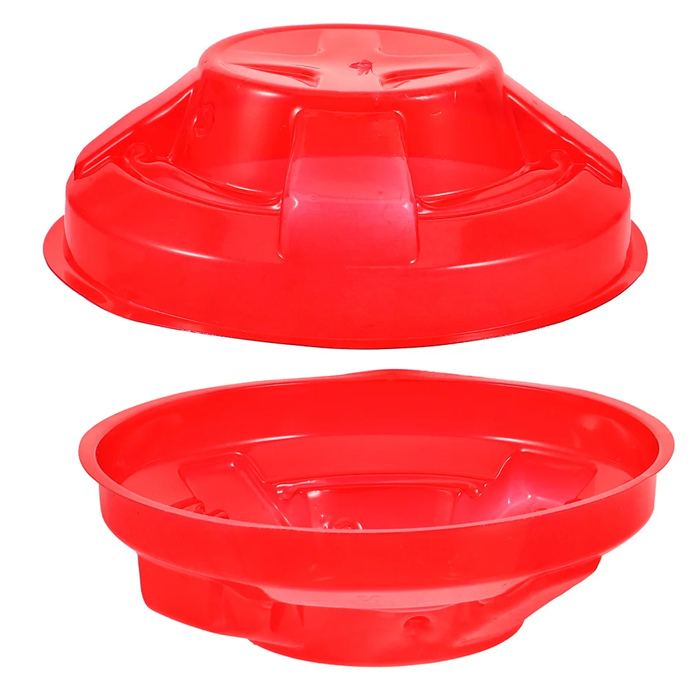 2 Pcs Smoke Dust Cover Smokes Protector Induction Alarm Protective Plastic Kitchen Red for Baking