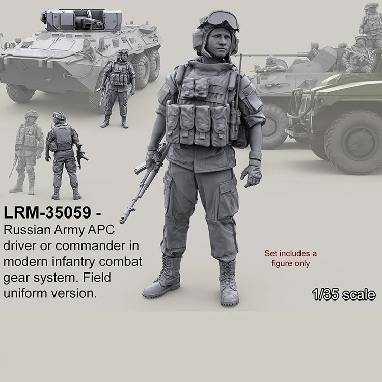 1/35 Resin Model figure GK Soldier, Russian army, commander, Modern military theme, Unassembled and unpainted kit