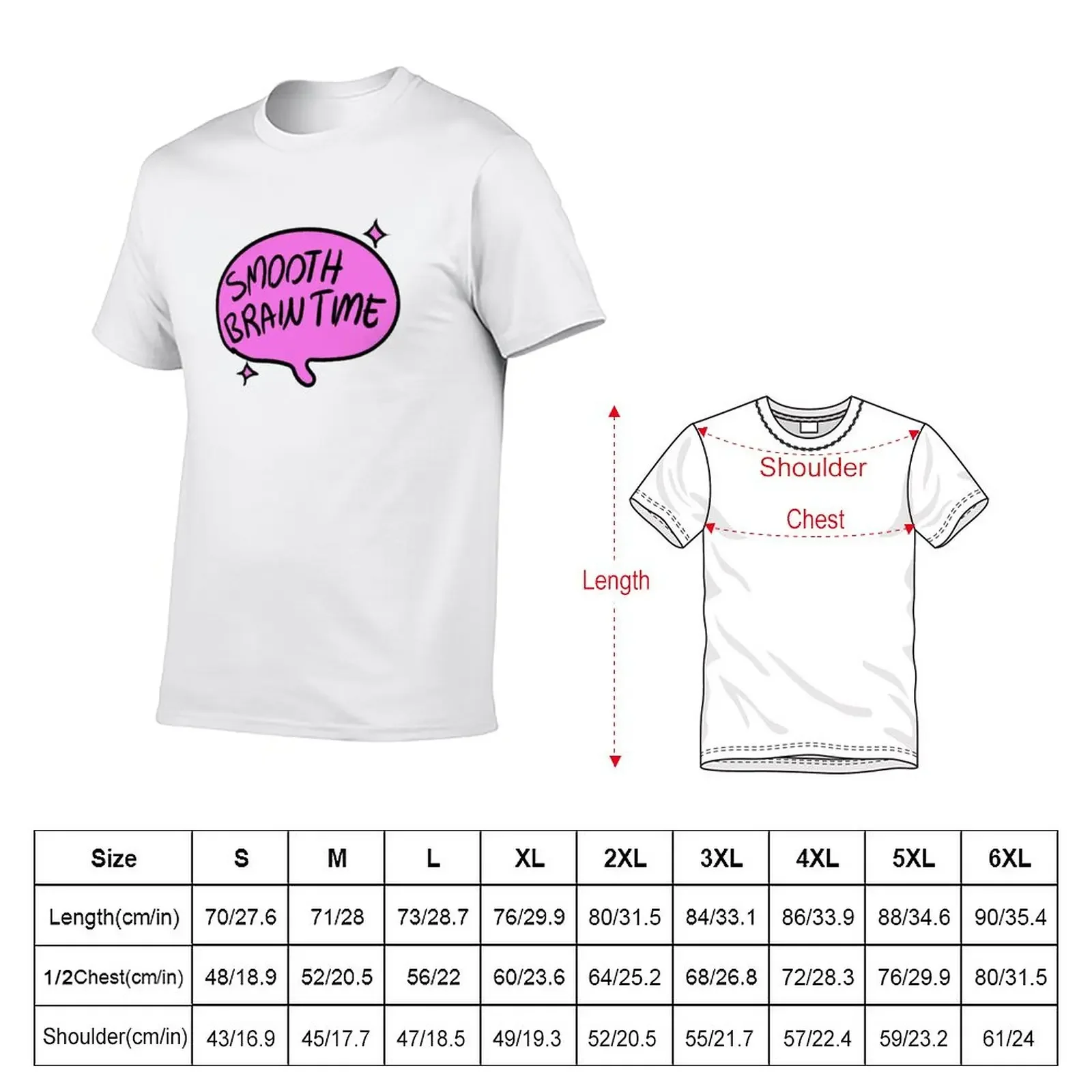 New Smooth Brain Time T-Shirt vintage t shirt Short t-shirt hippie clothes mens graphic t-shirts big and tall