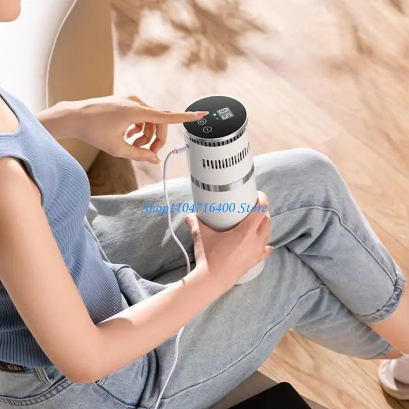 

y1gd 800ml Automotive Cooling Cup 800ml Capacity Refrigerated Cup Fast Type C Charging Car Refrigerator Coolers