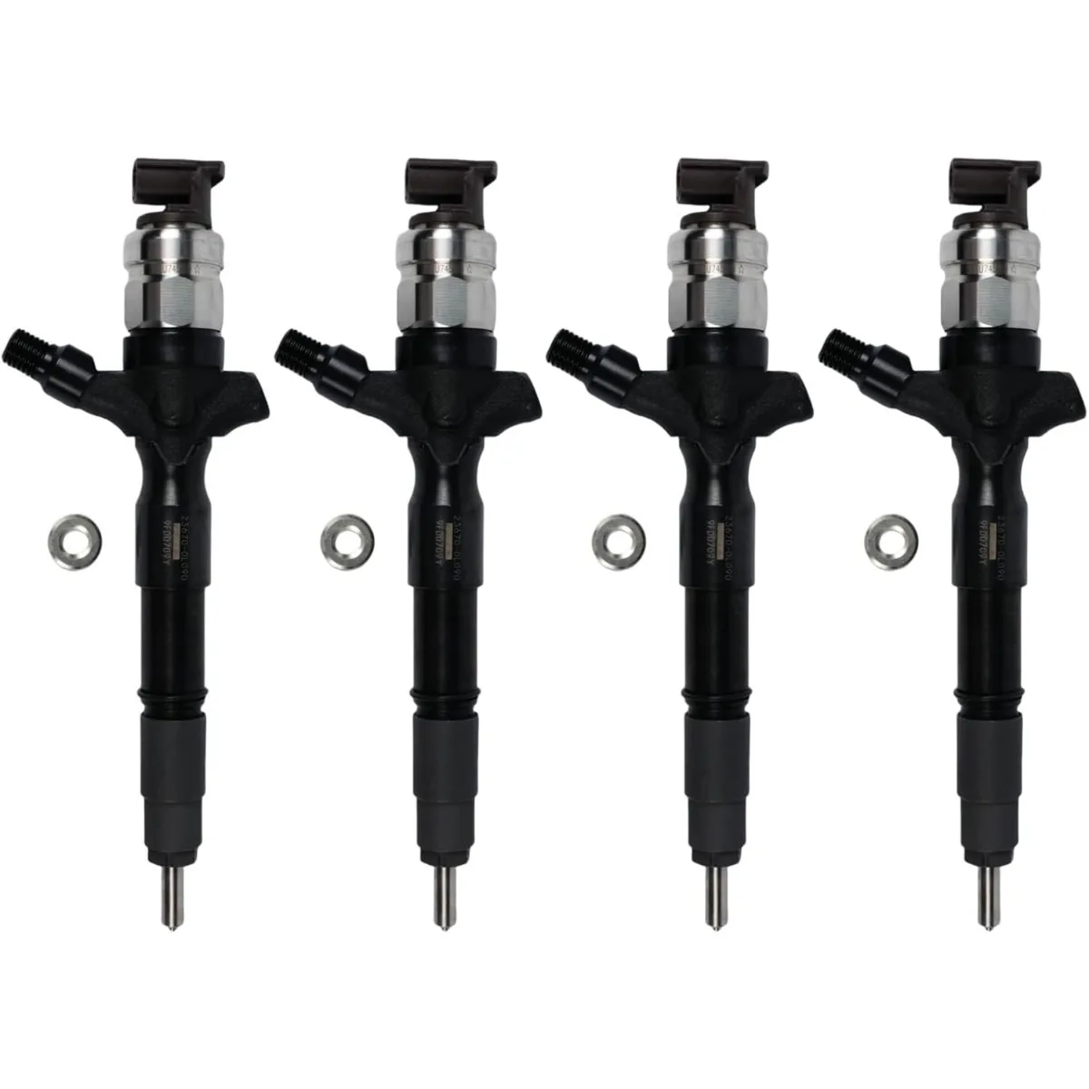 23670-0L090 295050-0180 295050-0181 Common Rail Injector 4-Pack for Toyota Hilux 3.0d 1KD-FTV 2.5d 2KD-FTV D-4D Engine, Euro 4