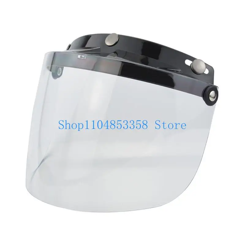 652F Motorcycle Helmets RetroSun-Visor Universal Black 3-Snap Motorcycle Sun-Shade Visor High Quality