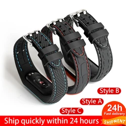 Armband Voor Xiaomi Mi Band 8 7 6 Riem Vervanging Sport Siliconen Riem Pols Beacelet Mi Band 3 4 5 Correa Horlogeband