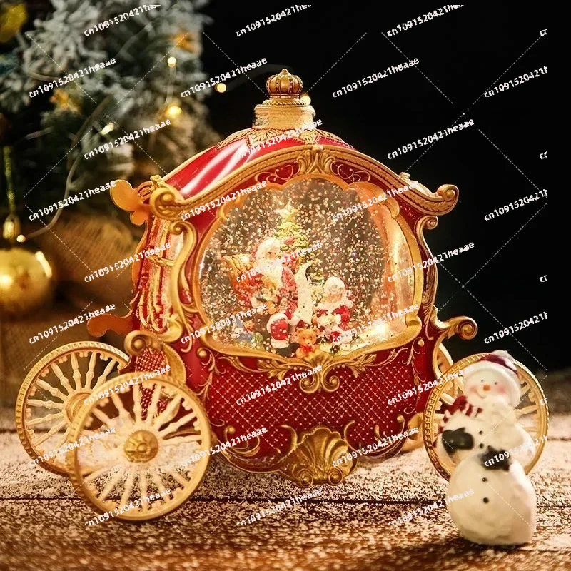 

Suitable for birthdaygiftsmusic boxes pumpkin carts crystal balls snow Christmas decorations, desktop ornaments