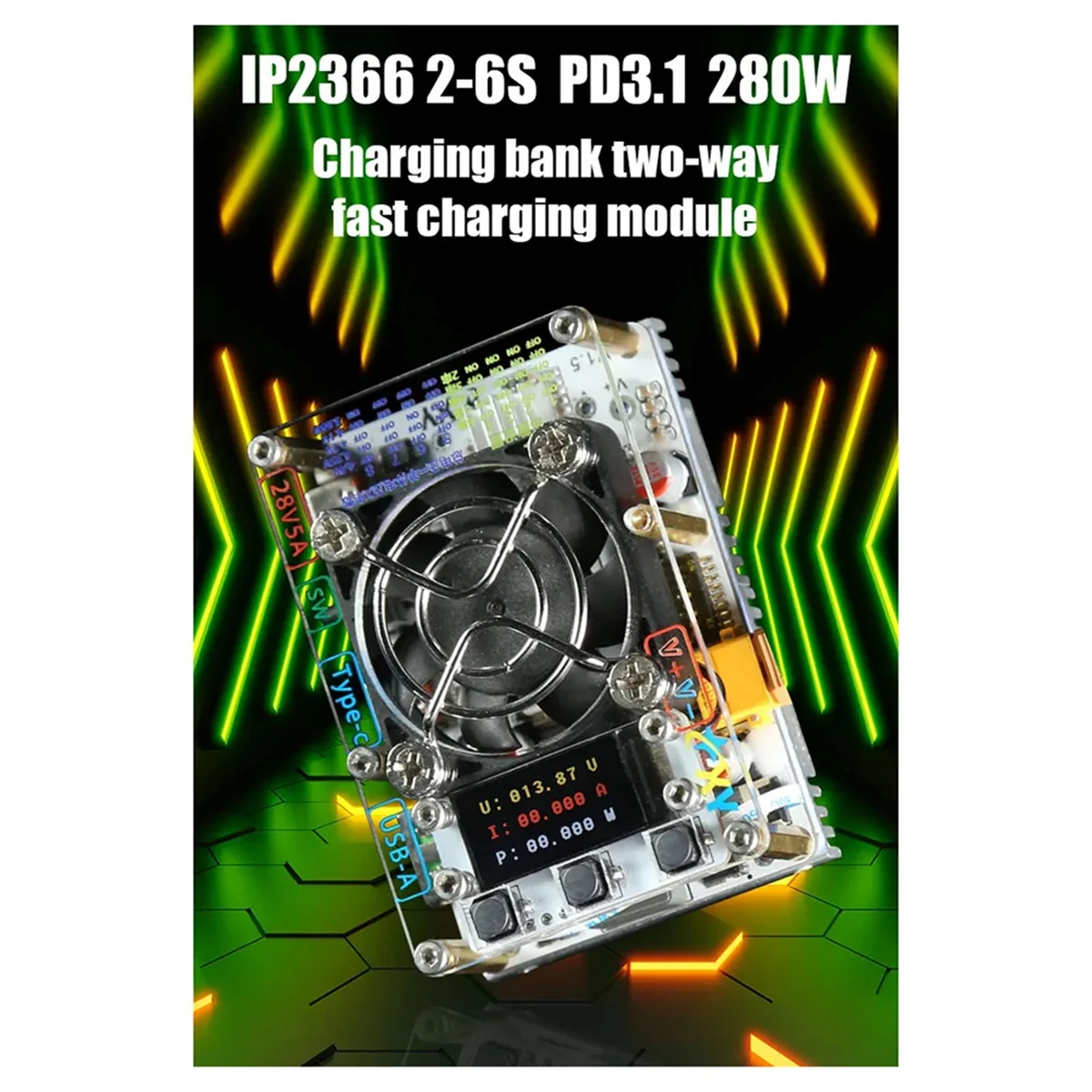 Upgraded PD3.1 140W+140W Fast Charging Module DIY Powerbank Motherboard XT30