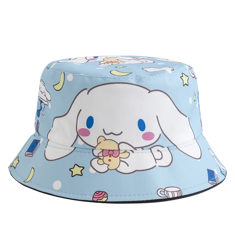 New Children's Sanrio Hello Kitty Kuromi Bucket Hat Cartoon Cute Cinnamoroll Cap For Kids