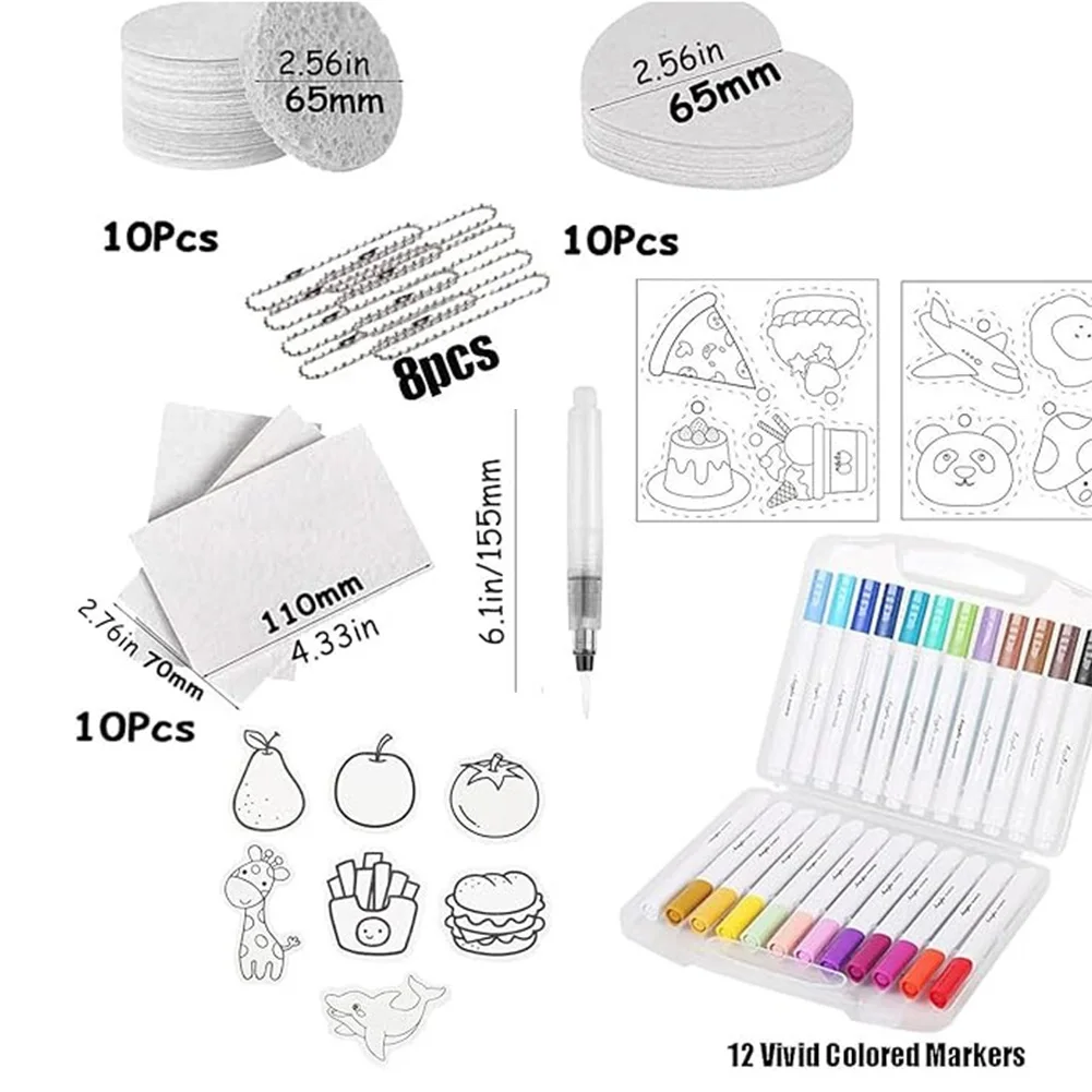 Magic Canvas Sponge DIY Creative Activity Bubble Popcorn Drawing Pen 12 Colors 3D Art Safe Puffy Pen for Creative Crafting view 6
