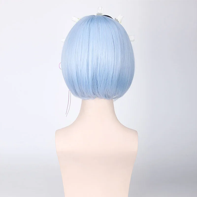 Starting from Scratch in Another World, the Ram Rem Cosplay Wig Simulates the Scalp Synthetic Fiber Wig - view 6