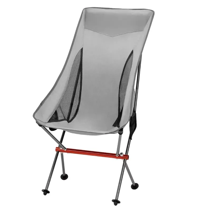 Portable Aluminum Folding Camping Chair High Back Lightweight Outdoor Furniture for Beach Fishing Hiking Travel Picnic Gear