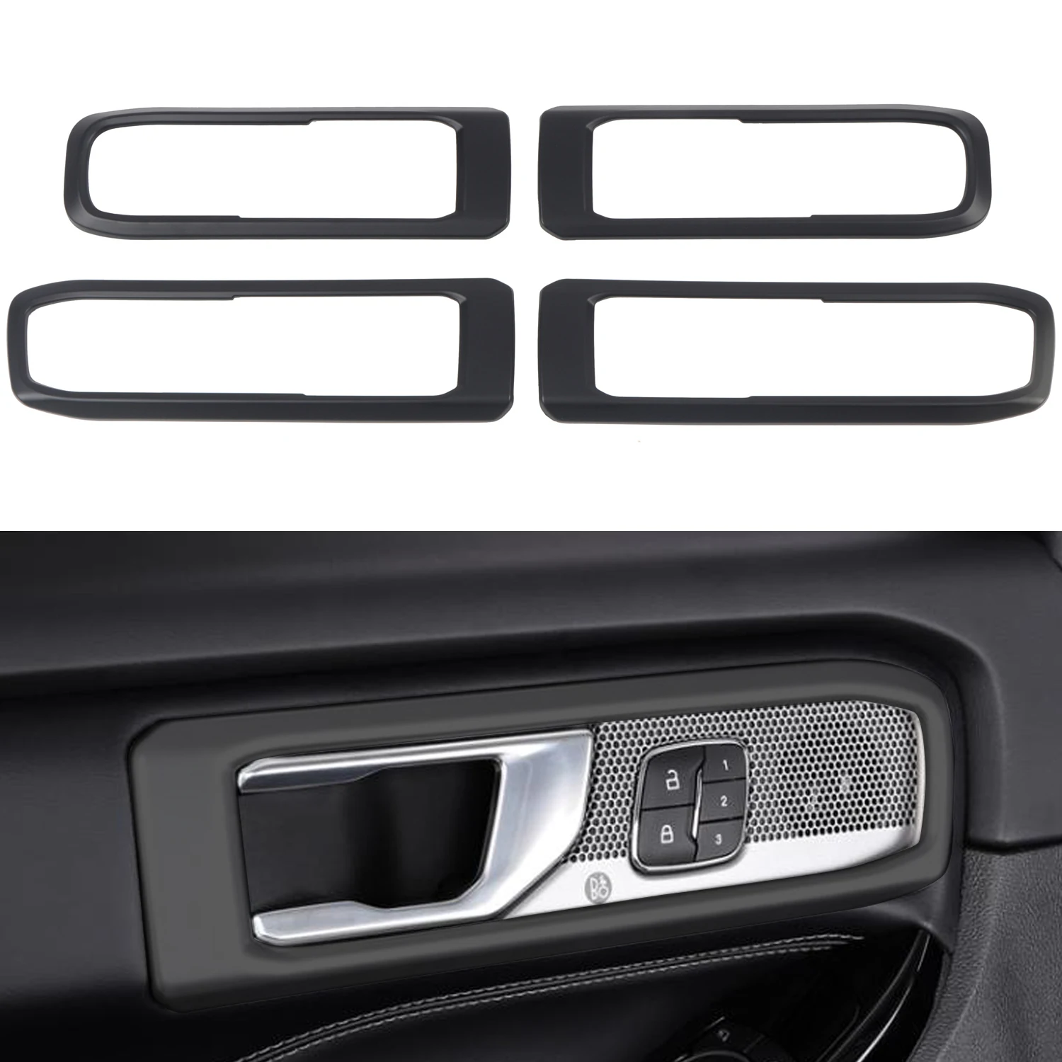 

Car Door Handles Cover Trim Stickers for Ford Explorer U625 2020 2021 2022 2023 2024 2025 ABS Matte Black Interior Accessories