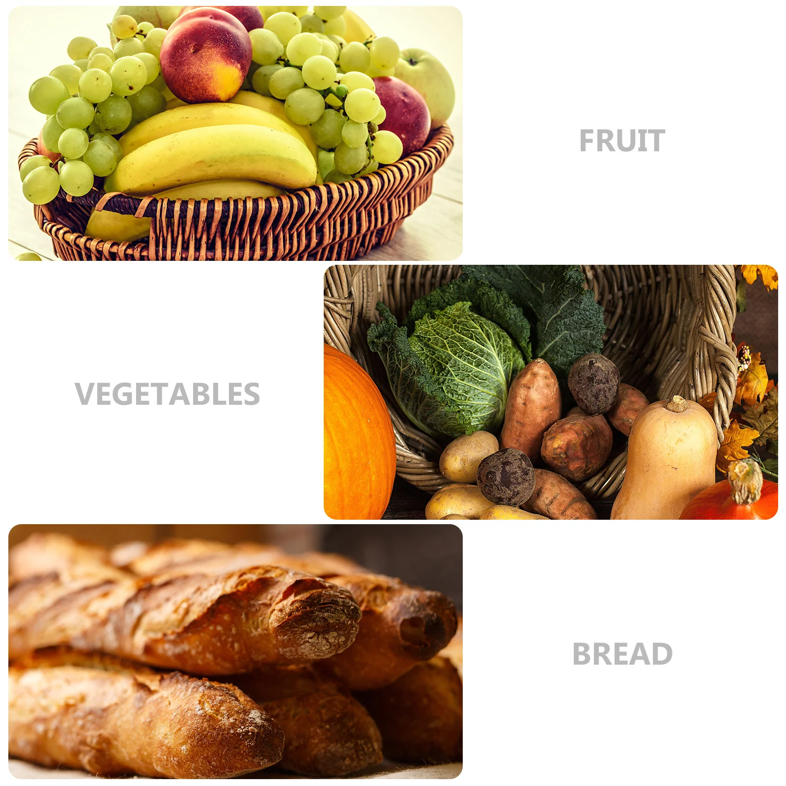 

Plastic Woven Basket Hanging Storage Basket Wall Mount Farmhouse Organizer for Kitchen Fruit Vegetable Storage