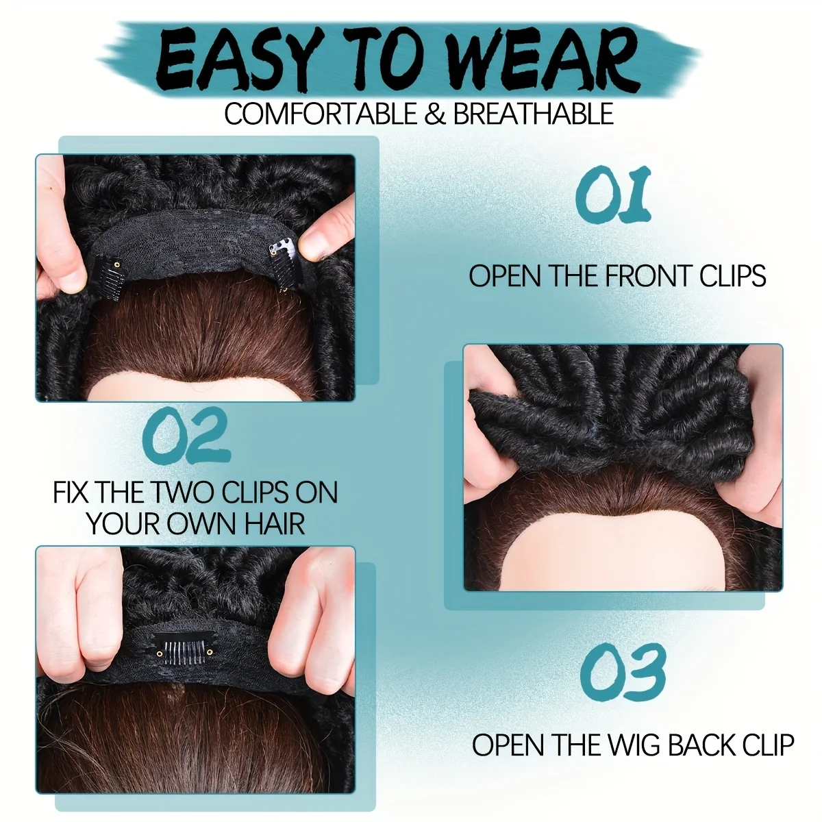 Tresses sales, couvre-chef, perruques synthétiques, tresses synthétiques, semi-perruques en fibres chimiques, tresses sales, perruques tressées