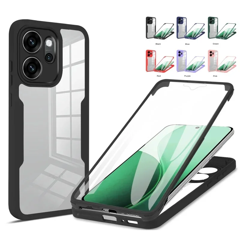 Luxury 360 Full Body Front Screen Case For OPPO Reno 14 14F 14 F Reno14 Pro Reno14F 5G Silicone Bumper Shockproof Cover