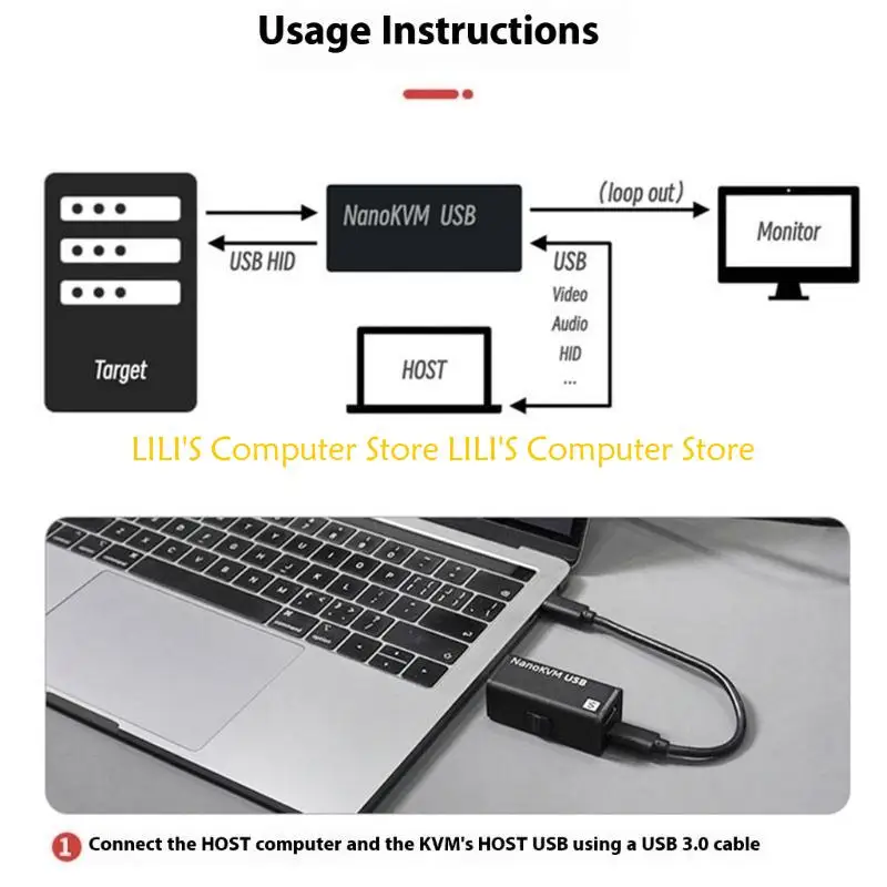 A52B Controle Remoto Modulação 4K30fps Loopback Controle Remoto Teclado Virtual Mouse Base Web Fácil Operação