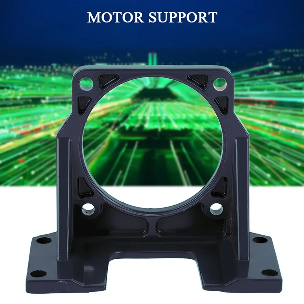 Aluminum Alloy Motor Mounting Bracket 4-Hole Base High Hardness Gear Reducer Motor Mount Fixed Base Dark Blue Motor Support Base