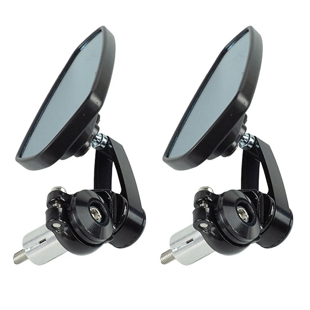 Motorcycle Universal Rear-view Mirror 7/8Inch Adjustable Design Black Handlebar End Mirror Left & Right 1 Pair For Honda